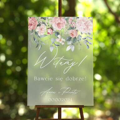 Tablica powitalna szroniona Misty w62, rozmiar do wyboru
