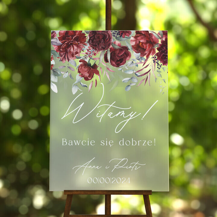 Tablica powitalna szroniona Misty w64, rozmiar do wyboru