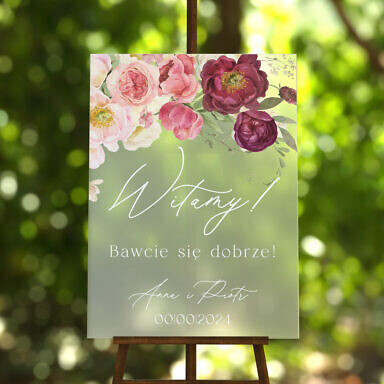 Tablica powitalna szroniona Misty w8, rozmiar do wyboru