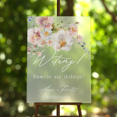 Tablica powitalna szroniona Misty w80, rozmiar do wyboru