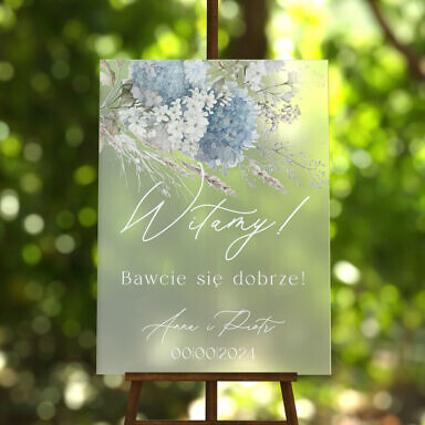 Tablica powitalna szroniona Misty w89, rozmiar do wyboru