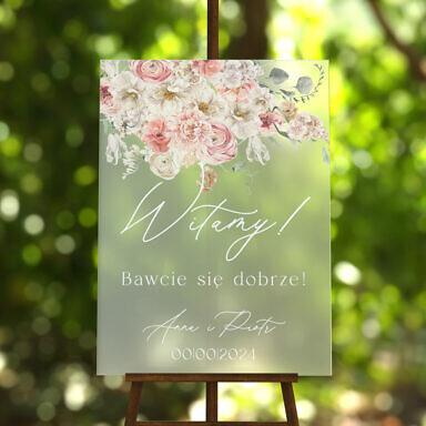 Tablica powitalna szroniona Misty w9, rozmiar do wyboru