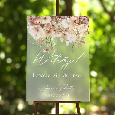 Tablica powitalna szroniona Misty w92, rozmiar do wyboru