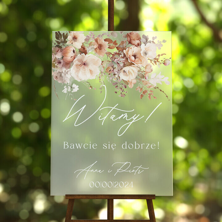 Tablica powitalna szroniona Misty w93, rozmiar do wyboru