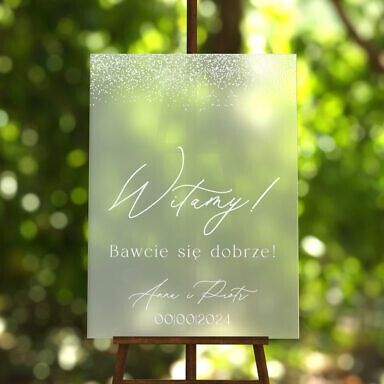 Tablica powitalna szroniona Sparkle