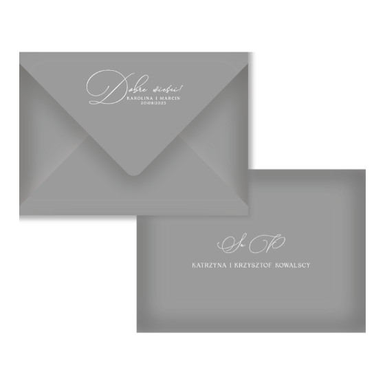 jednolity wzór na klapie i personalizacja na froncie