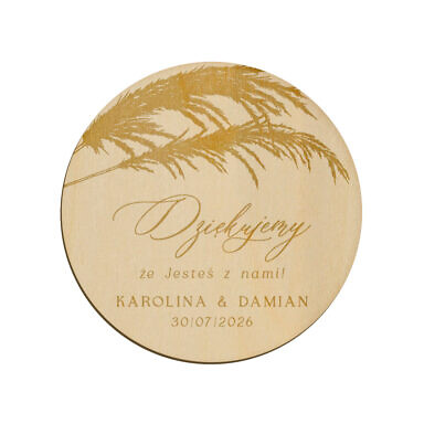 Magnes koło z grawerem wzór 10