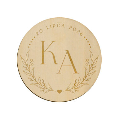 Magnes koło z grawerem wzór 17