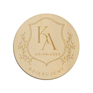 Magnes koło z grawerem wzór 18