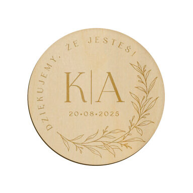 Magnes koło z grawerem wzór 19