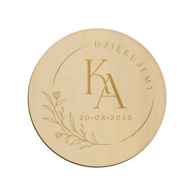 Magnes koło z grawerem wzór 20