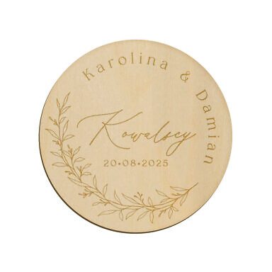 Magnes koło z grawerem wzór 21