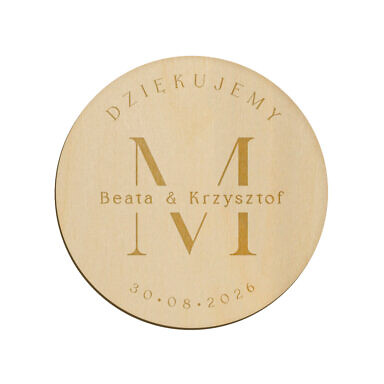 Magnes koło z grawerem wzór 22