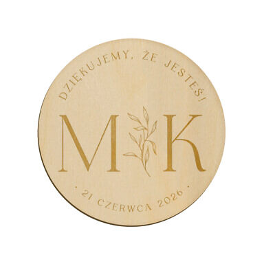 Magnes koło z grawerem wzór 23