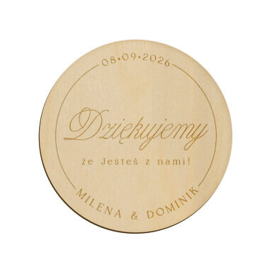 Magnes koło z grawerem wzór 25