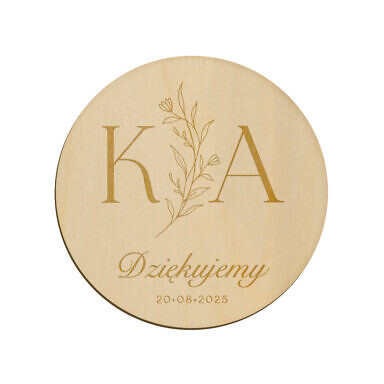 Magnes koło z grawerem wzór 27