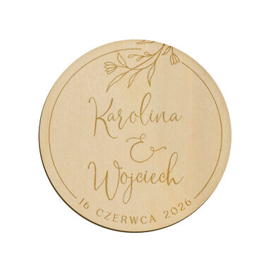 Magnes koło z grawerem wzór 29