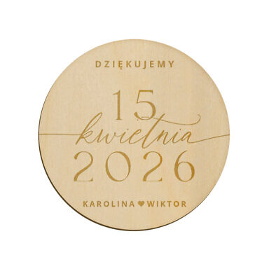 Magnes koło z grawerem wzór 30