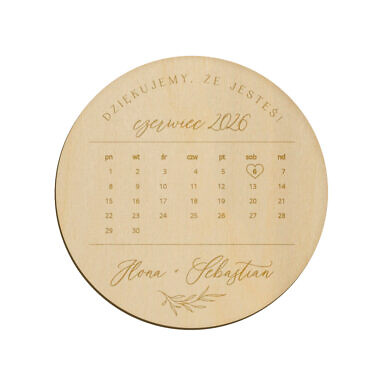 Magnes koło z grawerem wzór 31