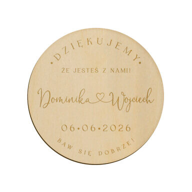 Magnes koło z grawerem wzór 32