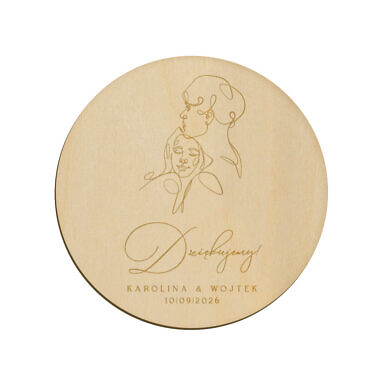 Magnes koło z grawerem wzór 35