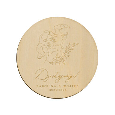 Magnes koło z grawerem wzór 36