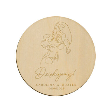 Magnes koło z grawerem wzór 37