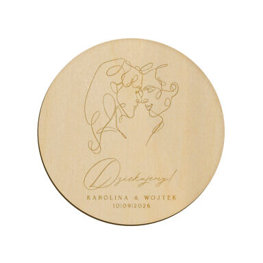 Magnes koło z grawerem wzór 38