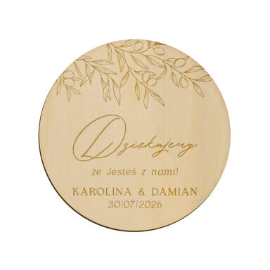 Magnes koło z grawerem wzór 9