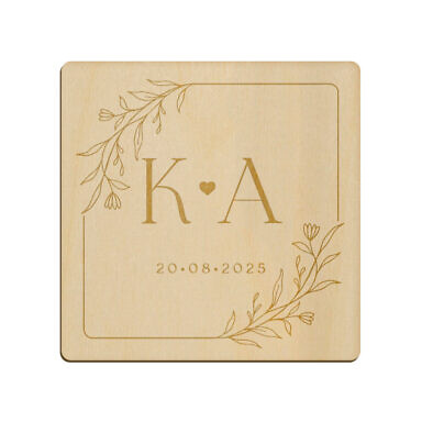 Magnes kwadrat z grawerem wzór 26