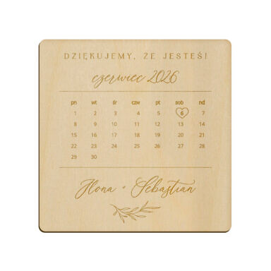 Magnes kwadrat z grawerem wzór 31