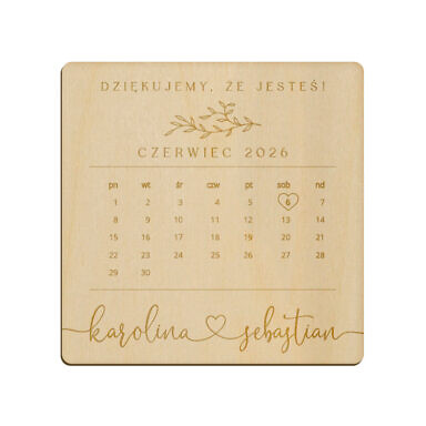 Magnes kwadrat z grawerem wzór 33