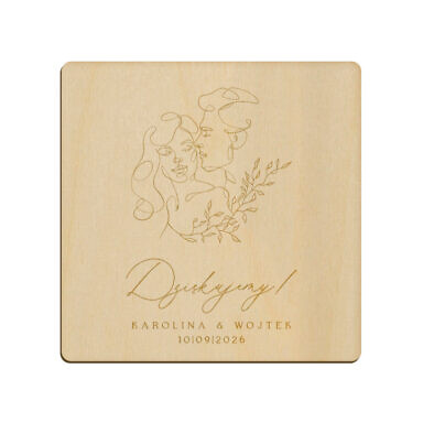 Magnes kwadrat z grawerem wzór 36