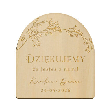 Magnes łuk z grawerem wzór 1