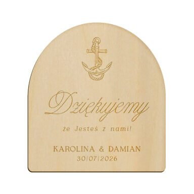 Magnes łuk z grawerem wzór 13