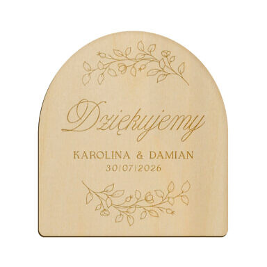 Magnes łuk z grawerem wzór 14