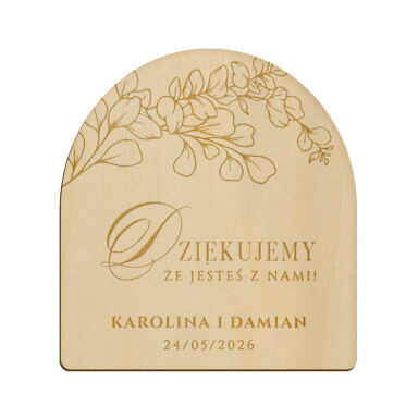 Magnes łuk z grawerem wzór 2