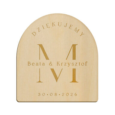 Magnes łuk z grawerem wzór 22