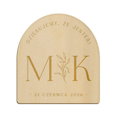 Magnes łuk z grawerem wzór 23