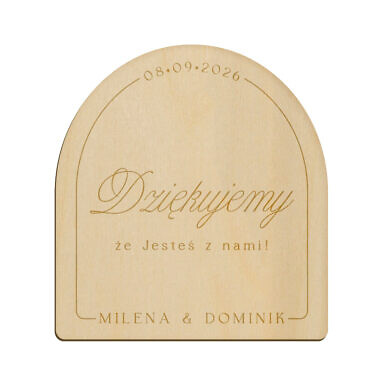 Magnes łuk z grawerem wzór 25