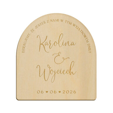 Magnes łuk z grawerem wzór 28