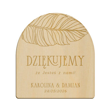 Magnes łuk z grawerem wzór 3