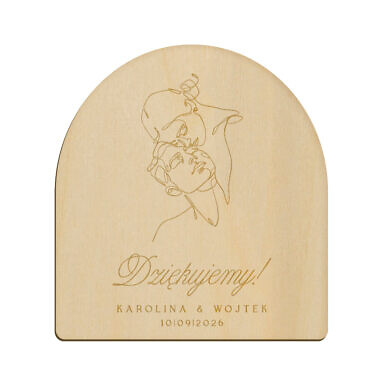 Magnes łuk z grawerem wzór 34