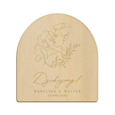 Magnes łuk z grawerem wzór 36