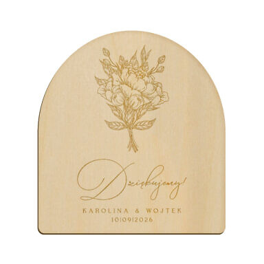 Magnes łuk z grawerem wzór 39