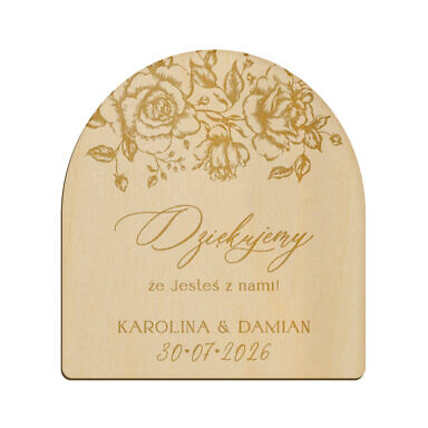 Magnes łuk z grawerem wzór 4