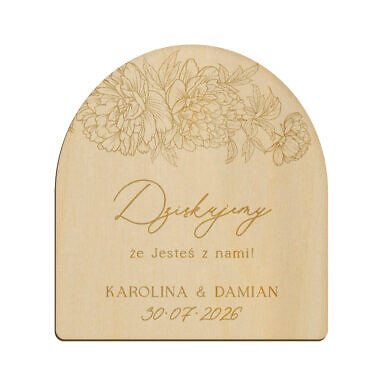 Magnes łuk z grawerem wzór 5