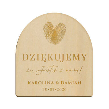 Magnes łuk z grawerem wzór 6