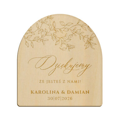 Magnes łuk z grawerem wzór 7