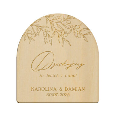 Magnes łuk z grawerem wzór 9